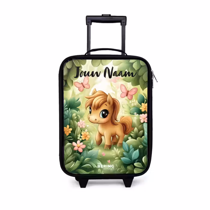Kinderkoffers met naam - Paard - Bloemen - Vlinders