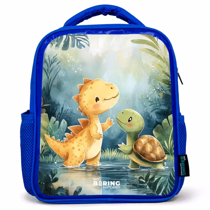 Kinderrugzak - Blauw - Dino - Schildpad - Jungle