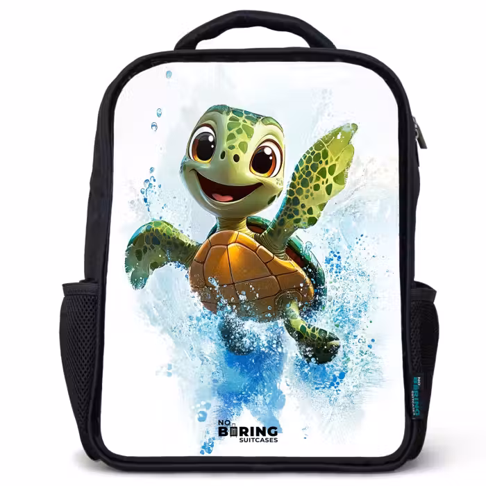 Kinderrugzak - Zwart - Schildpad - Water - Groen