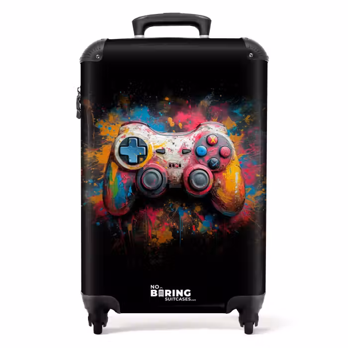 Koffer - Game controller bedekt met verf