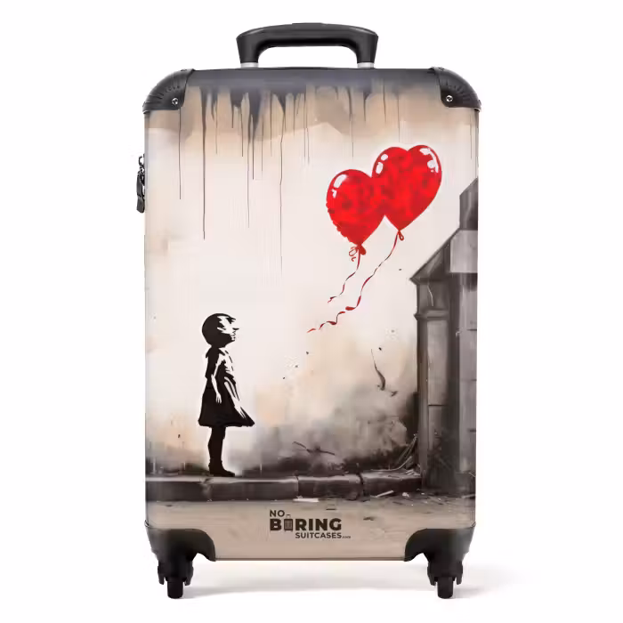 Koffer - Meisje met ballonnen