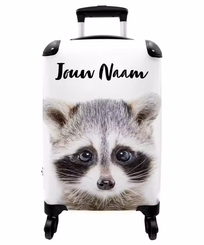 Koffer met naam - Rachid Racoon