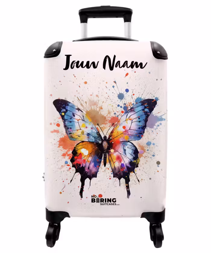 Koffer met naam - Vlinderexplosie