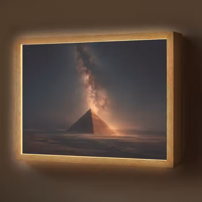 Lightbox - Wandlamp - Piramide - Woestijn - Licht
