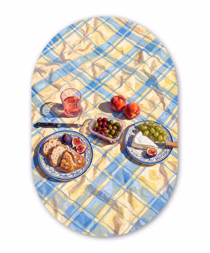 Muurovaal aluminium - Eten - Picknick - Zomer