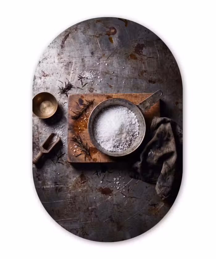 Muurovaal aluminium - Zout - Keuken - Rustiek