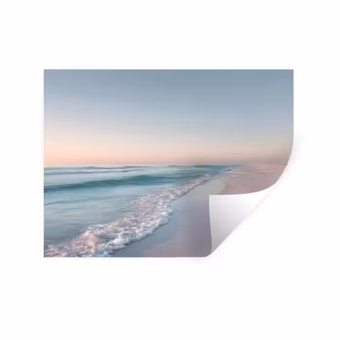 Muursticker - Kustlijn - Pastel - water