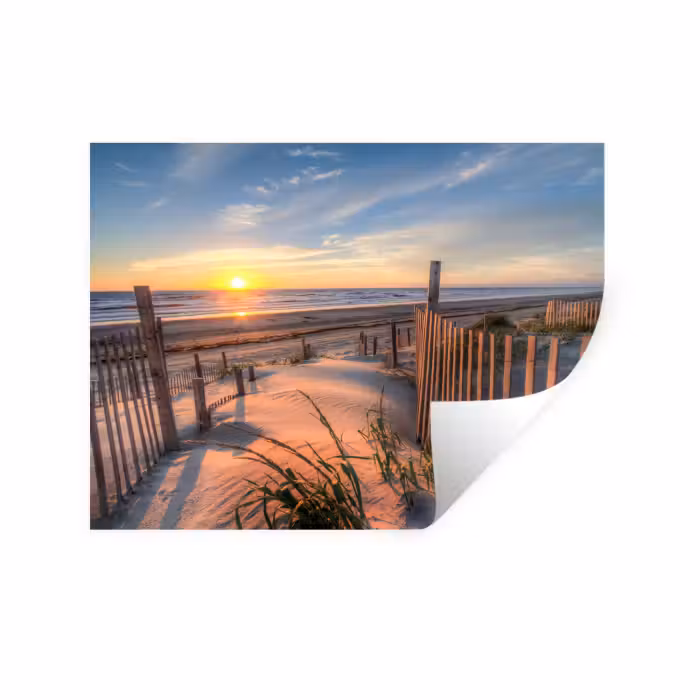 Muursticker - Strand - Zee - Duin - Zonsondergang - Landschap