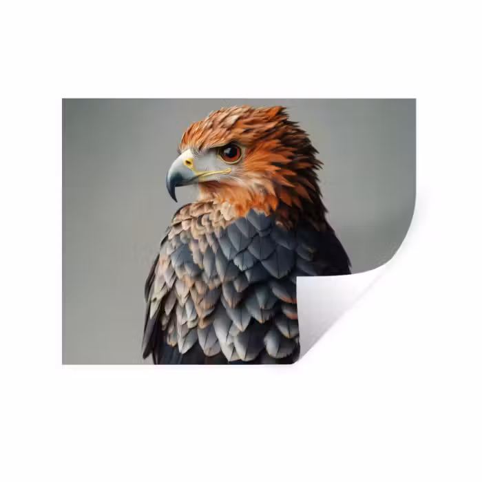 Muursticker - Vogel - Realistisch - Veren - Bruin