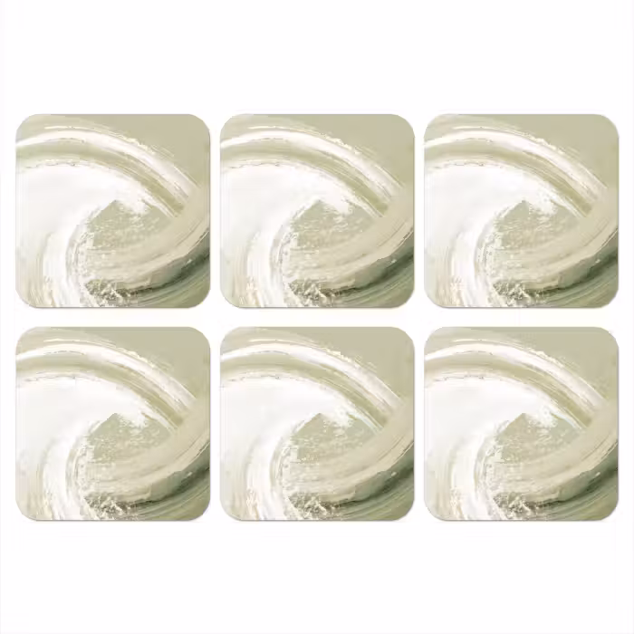 Onderzetter - Abstract - Penseelstreken - Golven - Groen