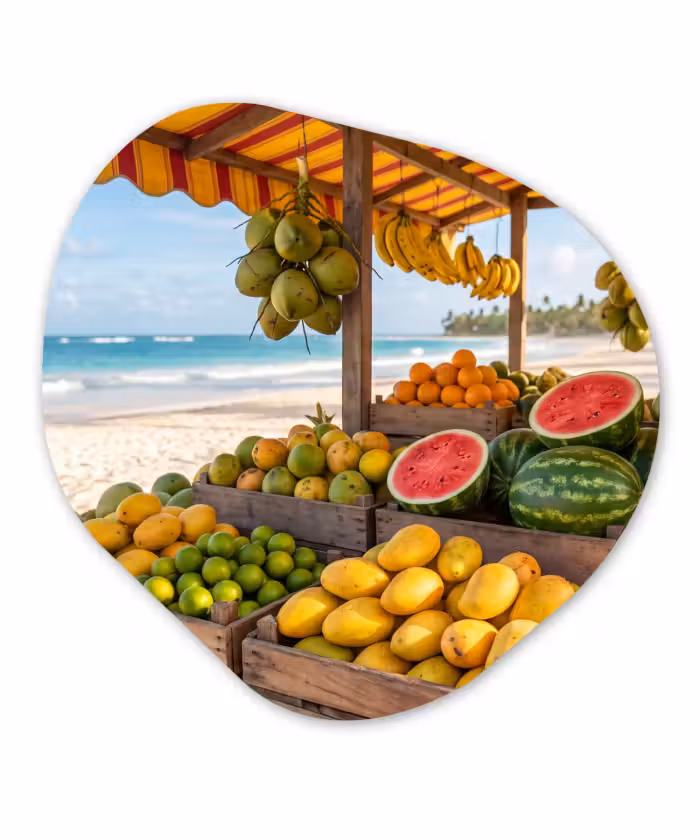Organische vorm aluminium - Fruit - Strand - Tropisch