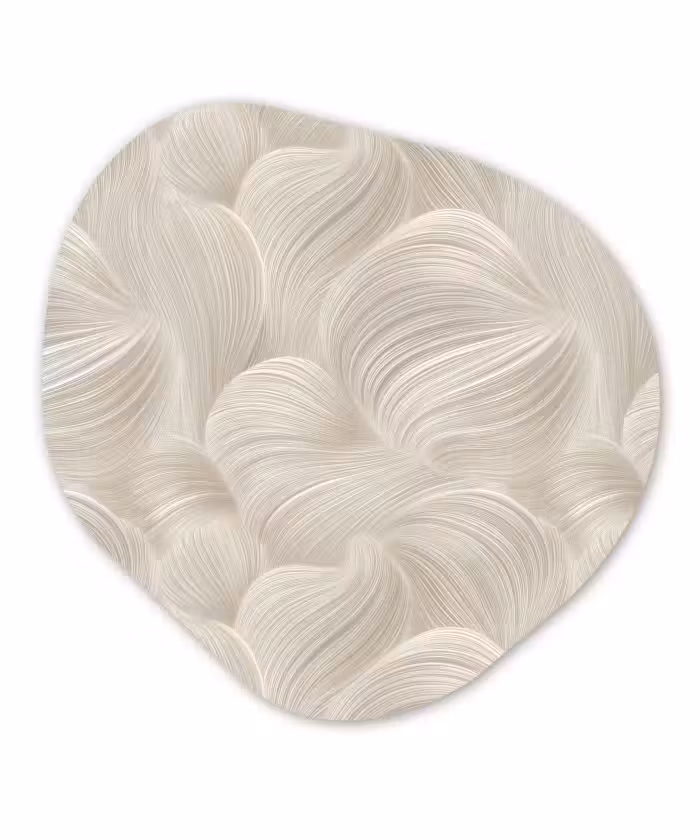 Organische vorm aluminium - Lijnen - Waaier - Beige