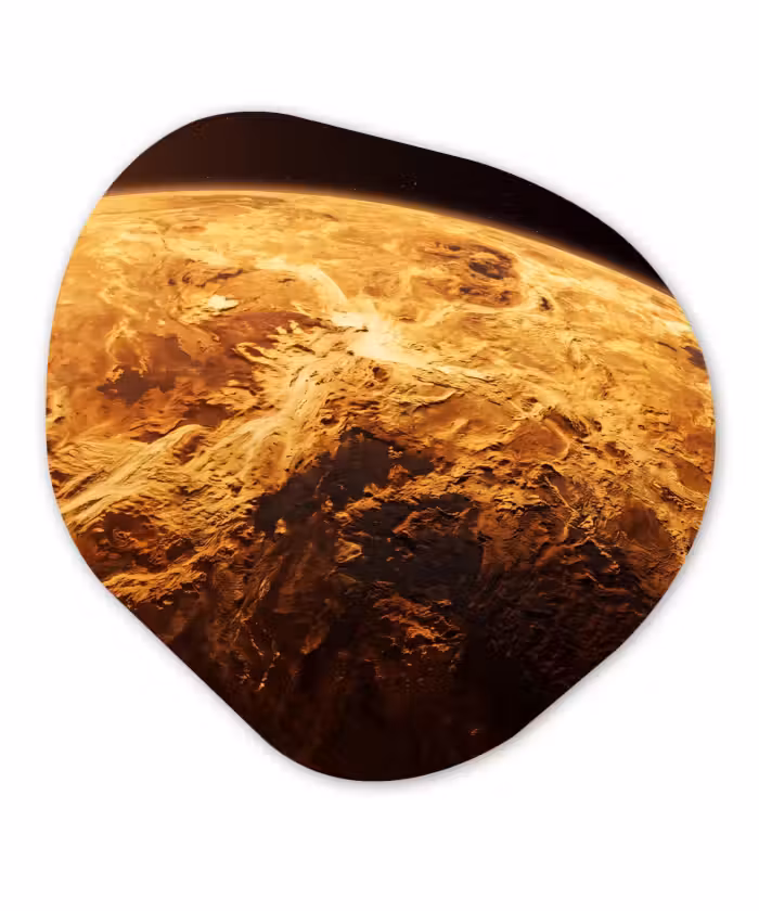 Organische vorm aluminium - Planeet - Ruimte - Oranje