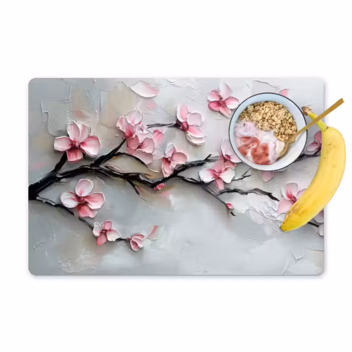 Placemat - 6 stuks - Bloesem - Kunstzinnig - Roze - Sakura