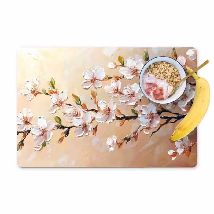 Placemat - 6 stuks - Bloesemtakken - Schilderachtig - Roze