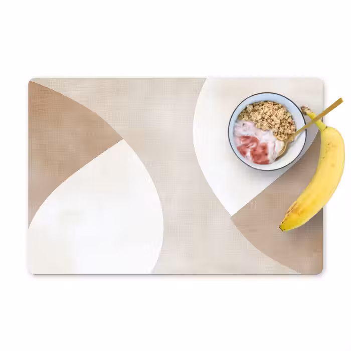 Placemat - 6 stuks - Bruin - Japandi - Abstract