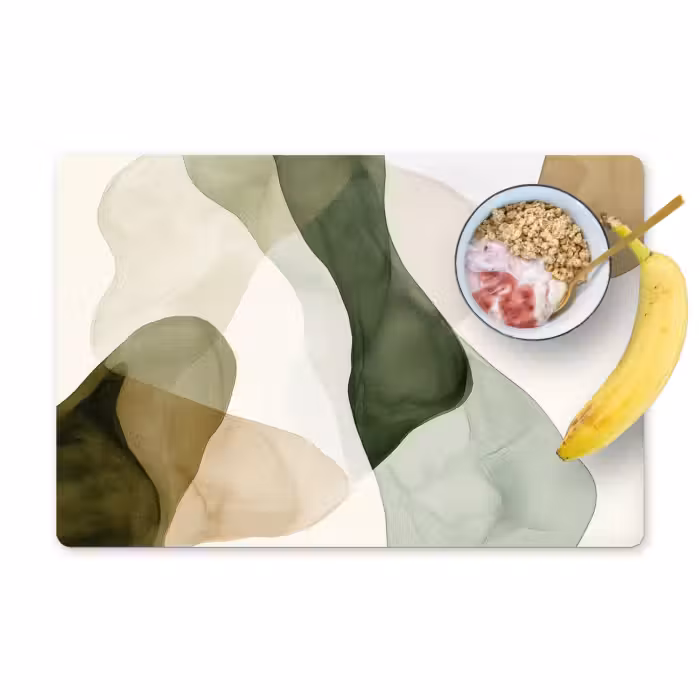 Placemat - 6 stuks - Japandi - Abstract - Groen