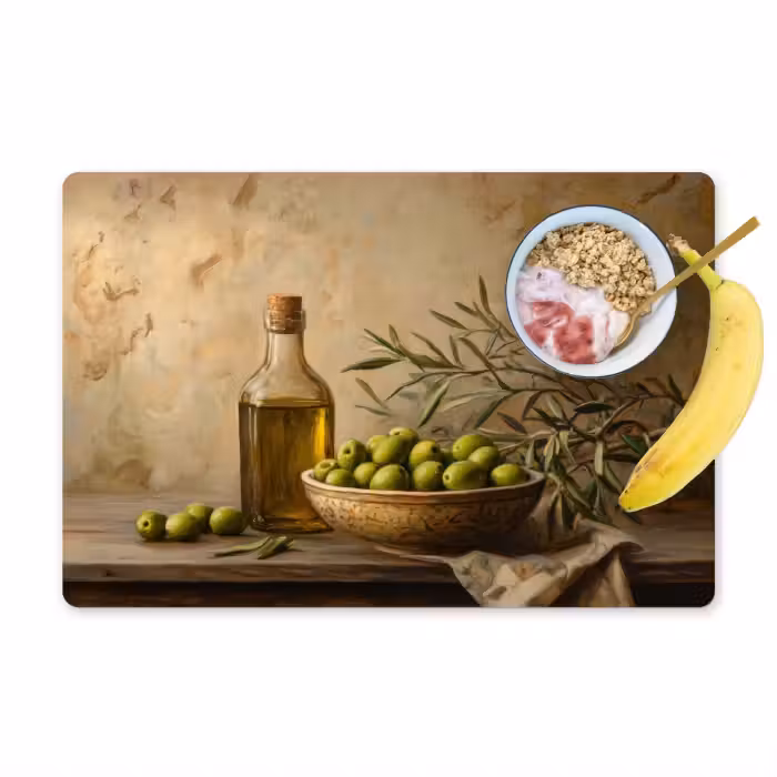 Placemat - 6 stuks - Olijven - Stilleven - Vintage