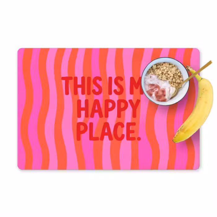 Placemat - 6 stuks - Tekst - Modern - Kleurrijk