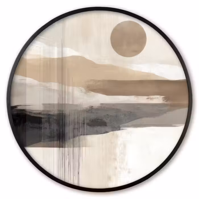 Ronde fotolijst - Minimalistisch - Landschap - Dimensie