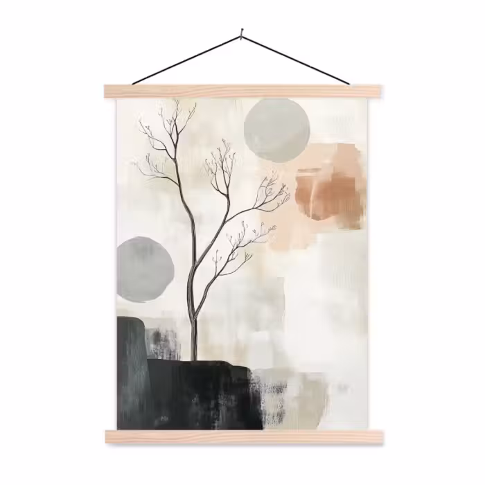 Schoolplaat - Wabi sabi - Beige - Plant