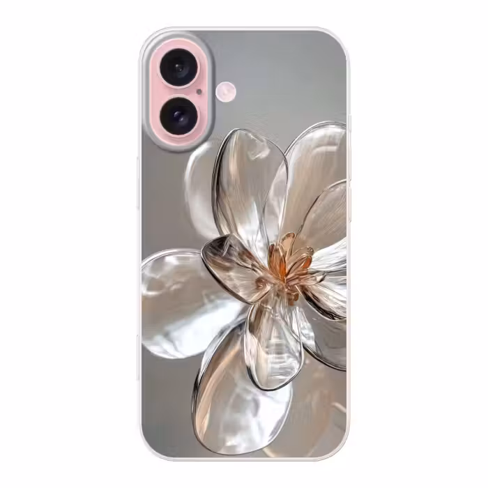 Telefoonhoesje - Bloem - Glazen - Doorzichtig