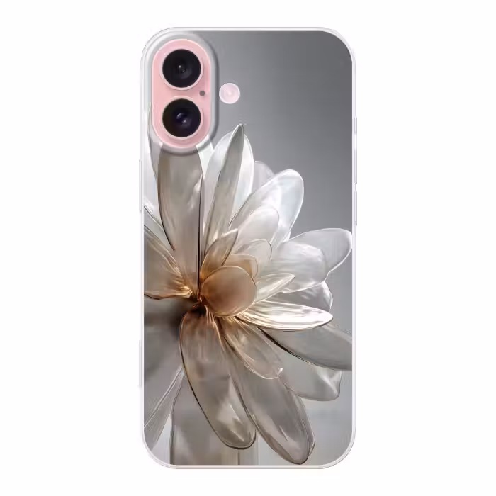 Telefoonhoesje - Bloem - Wit - Neutraal