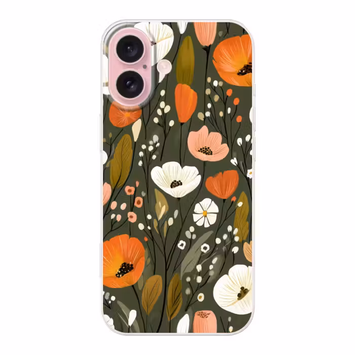 Telefoonhoesje - Bloemen - Illustratie - Groen