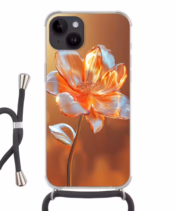 Telefoonhoesje crossbody - Glazen - Bloem - Zonlicht