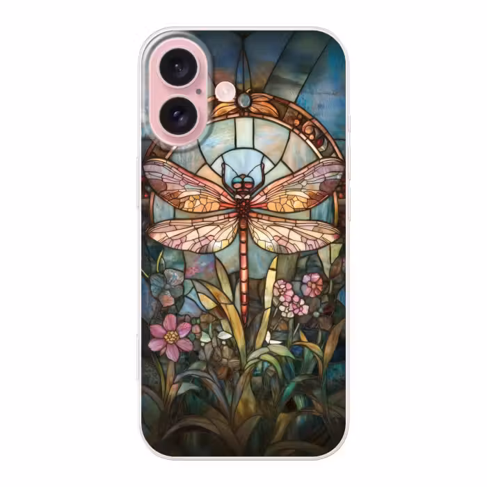 Telefoonhoesje - Libelle - Mozaïek - Bloemen - Kleurrijk