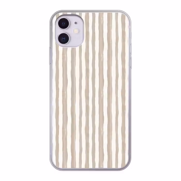 Telefoonhoesje - Minimalistisch - Strepen - Beige
