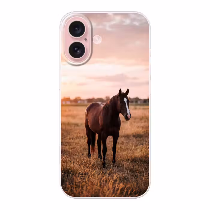 Telefoonhoesje - Paard - Zonsondergang - Bruin