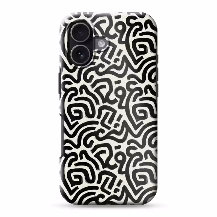 Telefoonhoesje Toughcase - Modern - Abstract - Zwart