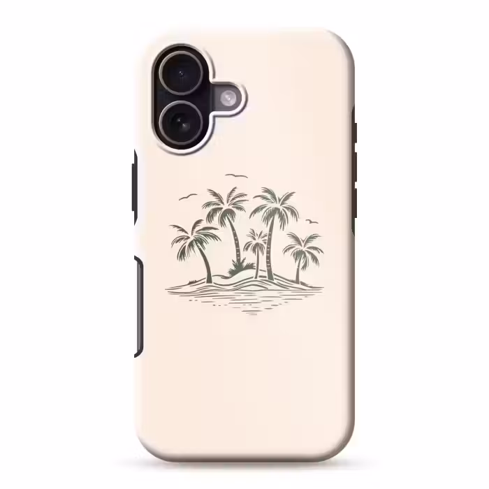 Telefoonhoesje Toughcase - Palmbomen - Strand - Beige - Groen - Tropisch