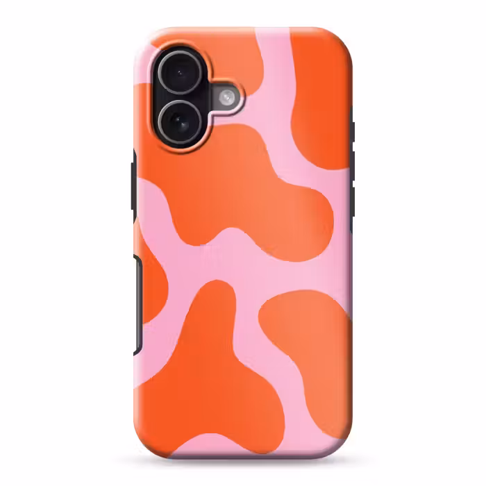 Telefoonhoesje Toughcase - Vlekken - Rood - Roze - Patroon - Minimalistisch