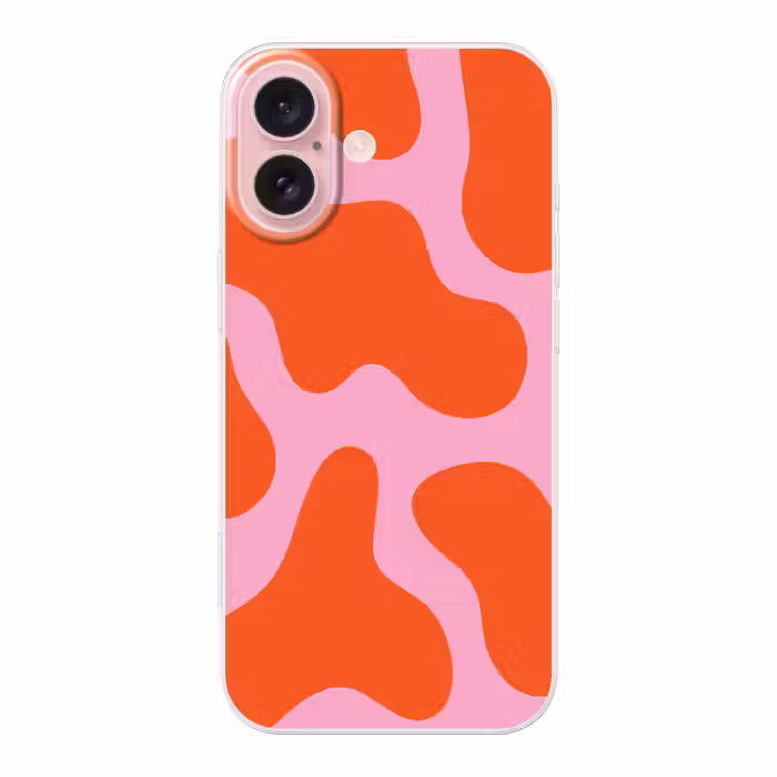 Telefoonhoesje - Vlekken - Rood - Roze - Patroon - Minimalistisch
