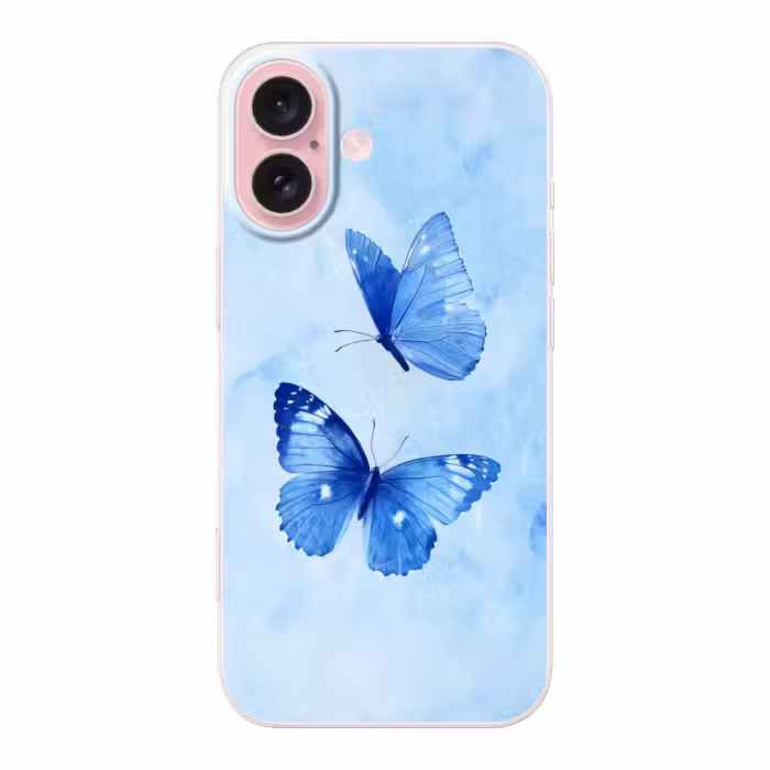 Telefoonhoesje - Vlinders - Sierlijk - Blauw