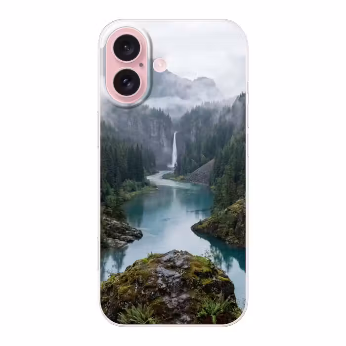 Telefoonhoesje - Waterval - Bomen - Bergen