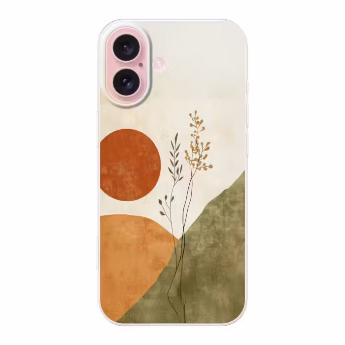 Telefoonhoesje - Zon - Abstract - Takken - Oranje