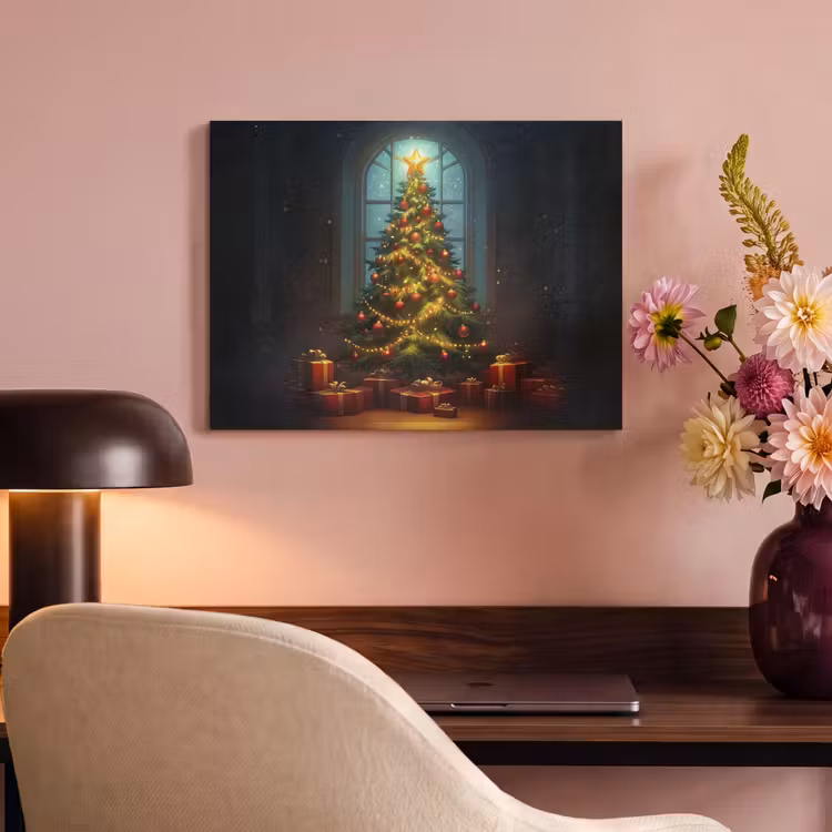 Akoestisch schilderij - Kerstboom - Cadeau - Kerst - Winter — 4