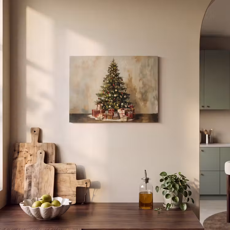 Akoestisch schilderij - Kerstboom - Versierd - Kleurrijk — 3