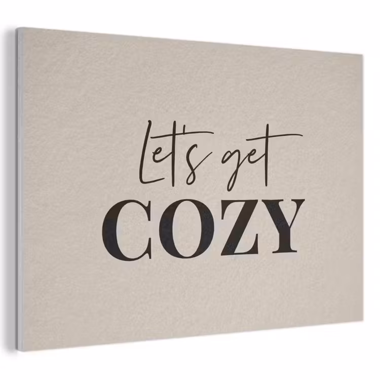 Akoestisch schilderij - Beige - Winter - Quote - Cozy — 1