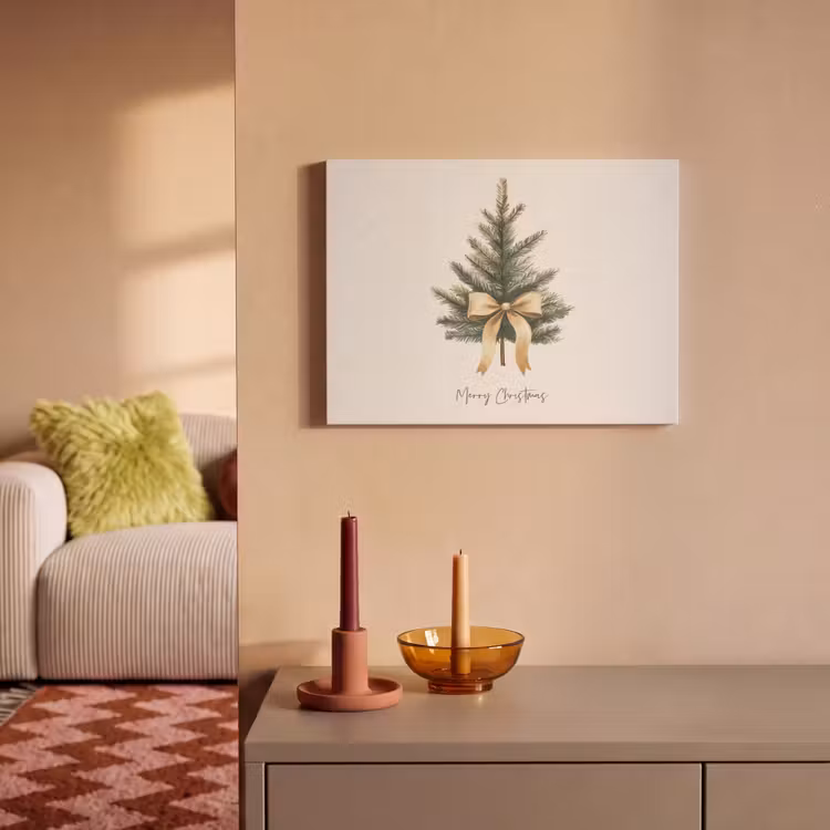 Akoestisch schilderij - Kerstboom - Kerst - Merry Christmas - Beige — 2