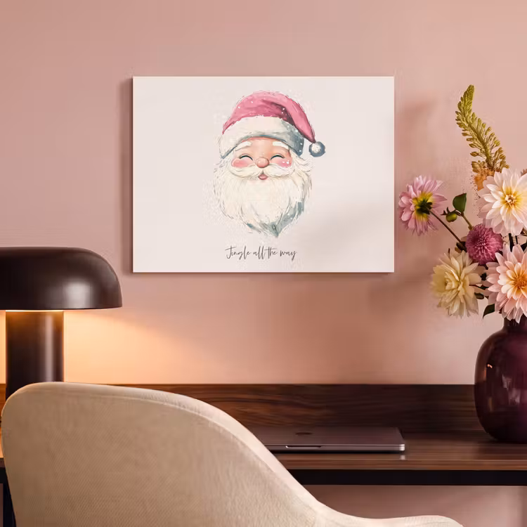 Akoestisch schilderij - Kerstman - Kerst - Quote - Beige — 4