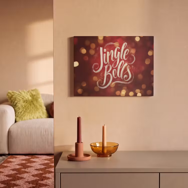 Akoestisch schilderij - Jingle - Bells - Kerst - Rood — 2
