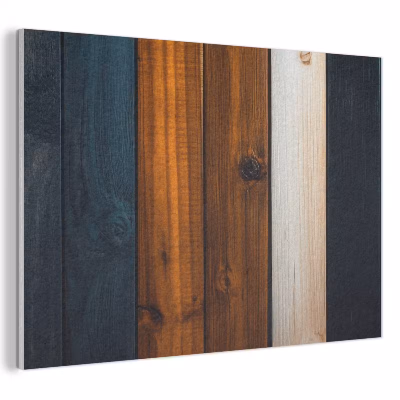 Akoestisch schilderij - Hout - Planken - Donker - Warm — 1