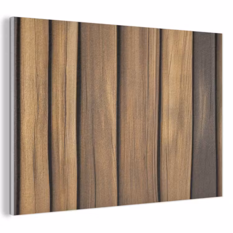 Akoestisch schilderij - Hout - Planken - Natuurtinten — 1