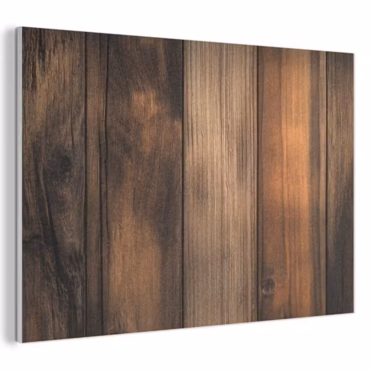 Akoestisch schilderij - Hout - Rustiek - Donkere Planken — 1