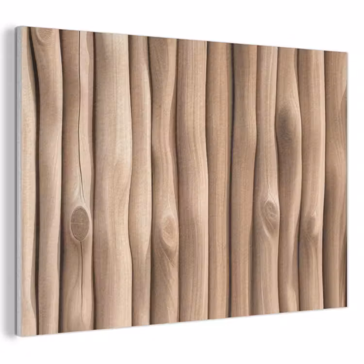 Akoestisch schilderij - Hout - Stam - Lichtbruin — 1
