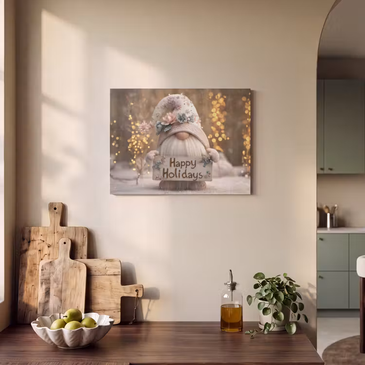Akoestisch schilderij - Kerst - Gnome - Bord - Kleurrijk — 3